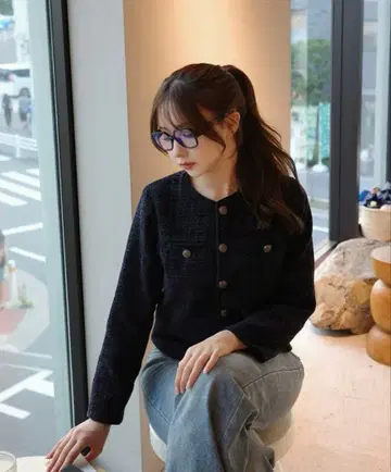 HOLIDAY&HOLIDAY 노카라 트위드 자켓