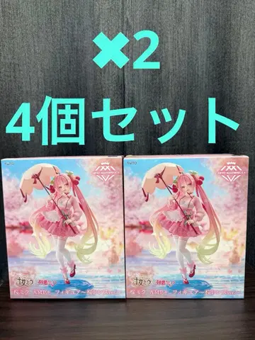 벚꽃 미쿠 AMP+ 피규어 ~벚꽃 드레스ver.~ 4개 세트