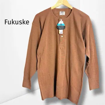 [후쿠스케] 울 100% 헨리넥 니트 심플 무지 봄 코디 L