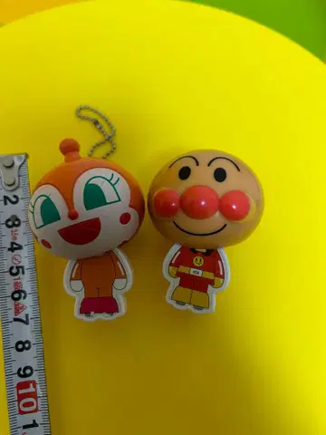 레트로 흔들흔들 호빵맨 식품 완구 피규어 키링 짤랑이