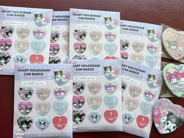시크릿 하트 홀로그램 캔 배지 마이멜로디