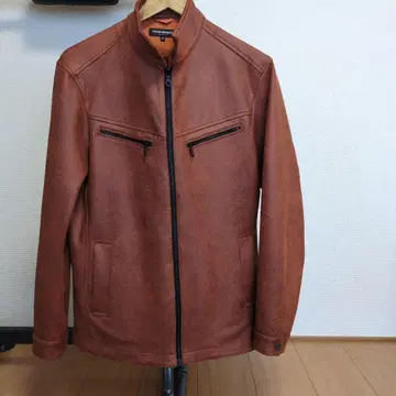 HIDEAWAYS 오렌지 싱글 라이더 자켓