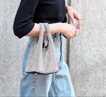 dhyana 디아나 도트 비주 토트 숄더백 파티 포멀