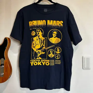 BRUNO MARS L 사이즈 T셔츠 JAPAN TOUR 네이비
