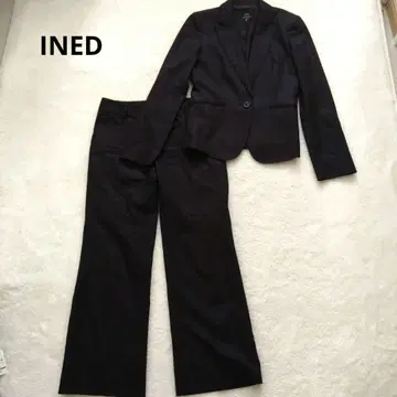 INED 팬츠 셋업 스트라이프 블랙 스타일리시