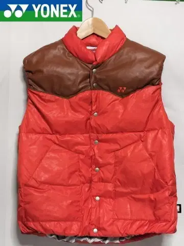 YONEX 골프 다운 베스트 자켓 브라운/오렌지