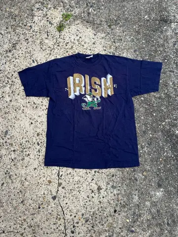 IRISH 네이비 T셔츠 빈티지 싱글 스티치 스케이터 USA제 90s