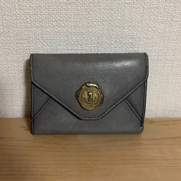 산히데아키미하라 3단 폴더형 미니 지갑 그레이