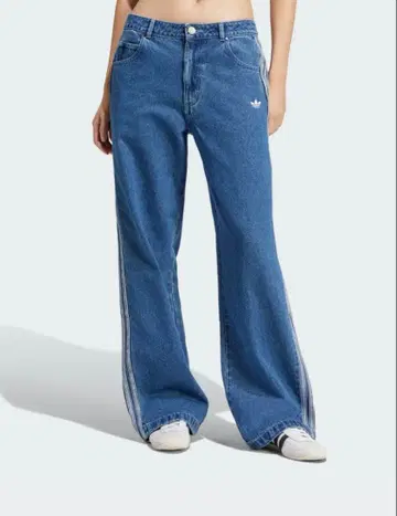 adidas 아디컬러 데님 쓰리 스트라이프 트랙 팬츠 29