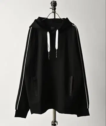 MMMM/하이퍼 스트레치 분또 슬리브 라인 풀오버 후드티