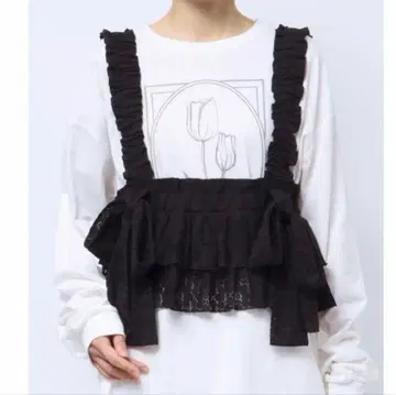 merry jenny flower 레이스 리본 뷔스티에 블랙