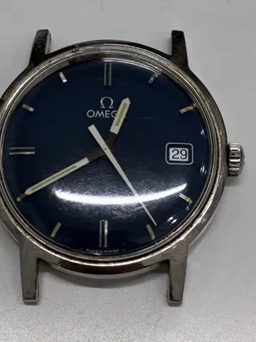 OMEGA Geneve 수동 와인딩 시계 파랑 다이얼