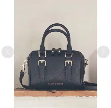 [ Maison de FLEUR ] 모노그램 벨트 보스턴 S 백 블랙