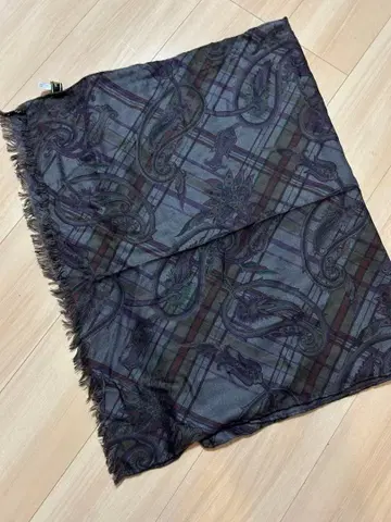 leilian 다크 퍼플 스톨 캐시미어 실크