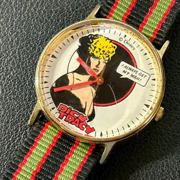 TIMEX 딕 트레이시 마돈나 쿼츠 손목시계 남성용 작동 OK