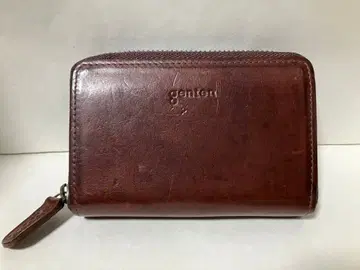 겐텐 아코디언 주름 카드 케이스 명함지갑 라운드 지퍼 genten