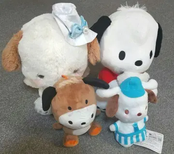 산리오 포차코 봉제 인형 4개 세트