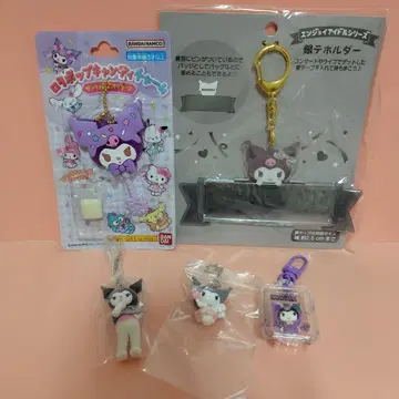 쿠로미 묶음 판매 가챠 식품 완구 은색 테 시크릿 키링
