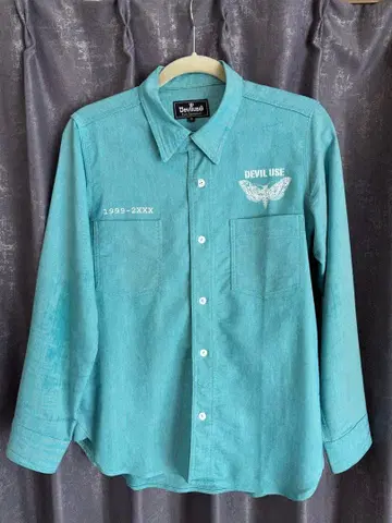Deviluse 긴팔 셔츠 S 터콰이즈