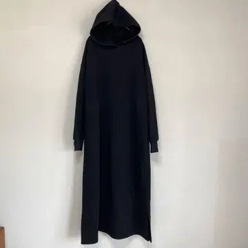 Boujeloud ] 맨투맨 후드티 원피스 후드 롱 기장 슬릿