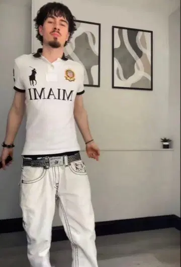 [레어] true religion billy super t 화이트swag