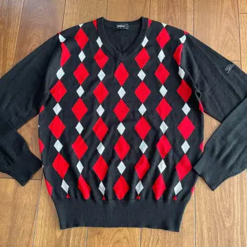 [ 새상품급 ] Titleist 다이아몬드 패턴 V넥 스웨터