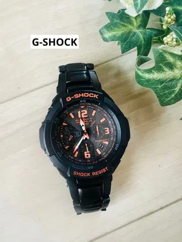 G-SHOCK 아날로그 쿼츠 손목시계 블랙/오렌지