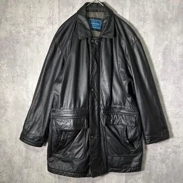 소가죽 카우 레더 카 코트 블랙 천연 가죽 올 블랙