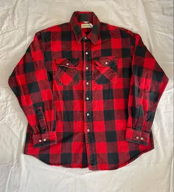 80년대 새상품급 USA제 세인트 존스 베이 버팔로 체크 셔츠 XL