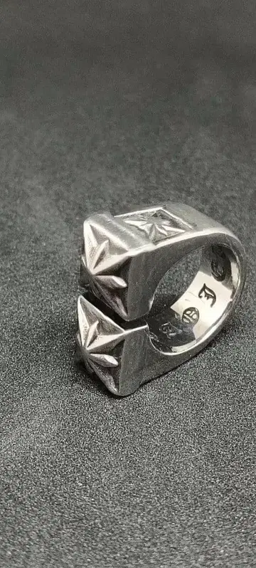 매트 가공 스파이크 너클 반지 15호 22g 고딕 빈티지