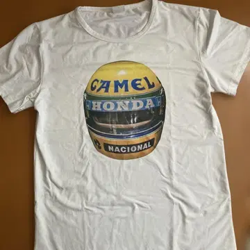 CAMEL HONDA 아일톤 세나 헬멧 T셔츠 M