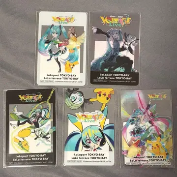 포켓몬 하츠네 미쿠 라라포트 도쿄 베이 클리어 카드 5종 세트 포케미쿠