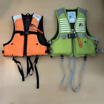 키즈용 구명 조끼 L, LL 사이즈 2개 세트