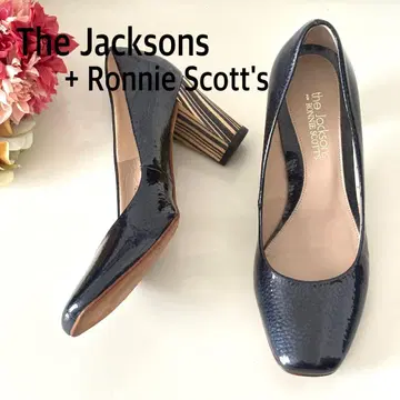 [레어 콜라보] 더 잭슨스 x 로니 스콧 에나멜 펌프스 네이비