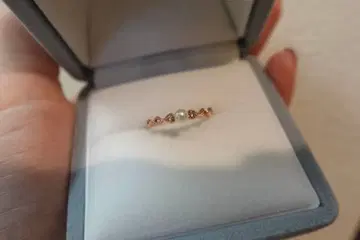 K10 핑크 골드 펄 다이아 반지 8호