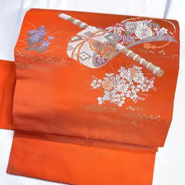 츠케오비 만들기 오비 악기 국화 댓잎 도라지 금실 은실 기모노 101tz