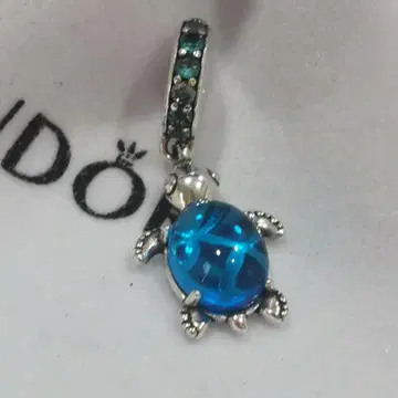 Pandora 실버 925 파란 거북이 참