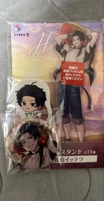 니지산지 사에키 잇테츠 바닷가 휴게소 아크릴 스탠드 캔뱃지