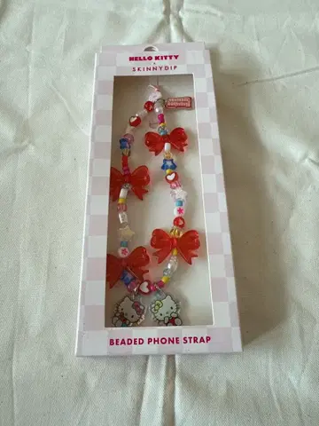 HELLO KITTY 비즈 폰 스트랩
