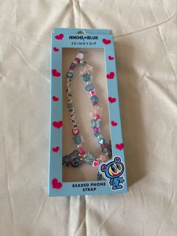 SKINNYDIP ANGEL BLUE 비즈 폰 스트랩