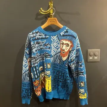 고흐 아트 크루넥 니트 스웨터
