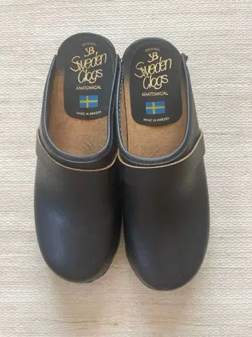 클로그 스웨덴제 천연 가죽 40 새상품급