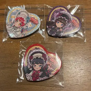 프리파라 봉제 인형 특전 하트 캔뱃지 가아루마게돈