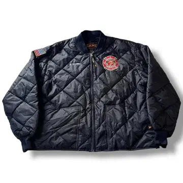 90s 구제 의류 소방 FD FIREDEPT 와펜 퀼팅 자켓