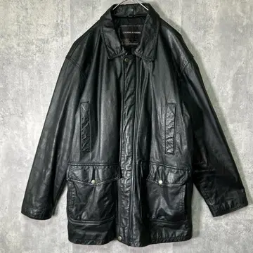 최상급 가죽 카 코트 소가죽 블랙 천연 가죽 올 블랙 어깨 패드 없음