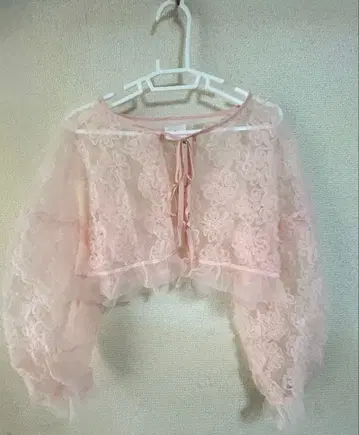 merry jenny flower 튤 블라우스 핑크