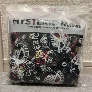 히스테릭 미니 히스미니 토트백 스퀘어 백 블랙