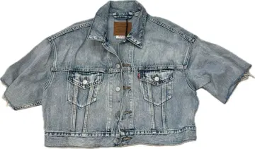 Levi's 라이트 블루 숏 기장 데님 자켓