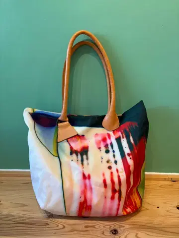 MARCO MAURO 마르코 마우로 아트 패턴 토트백 가죽