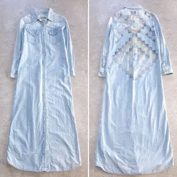 REMI RELIEF 레미 리프 데님 셔츠 롱 원피스 S